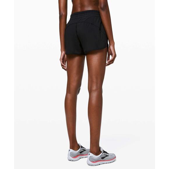 Lululemon Tracker Lined Running Shorts V 4" Black 12 - Picture 2 of 5